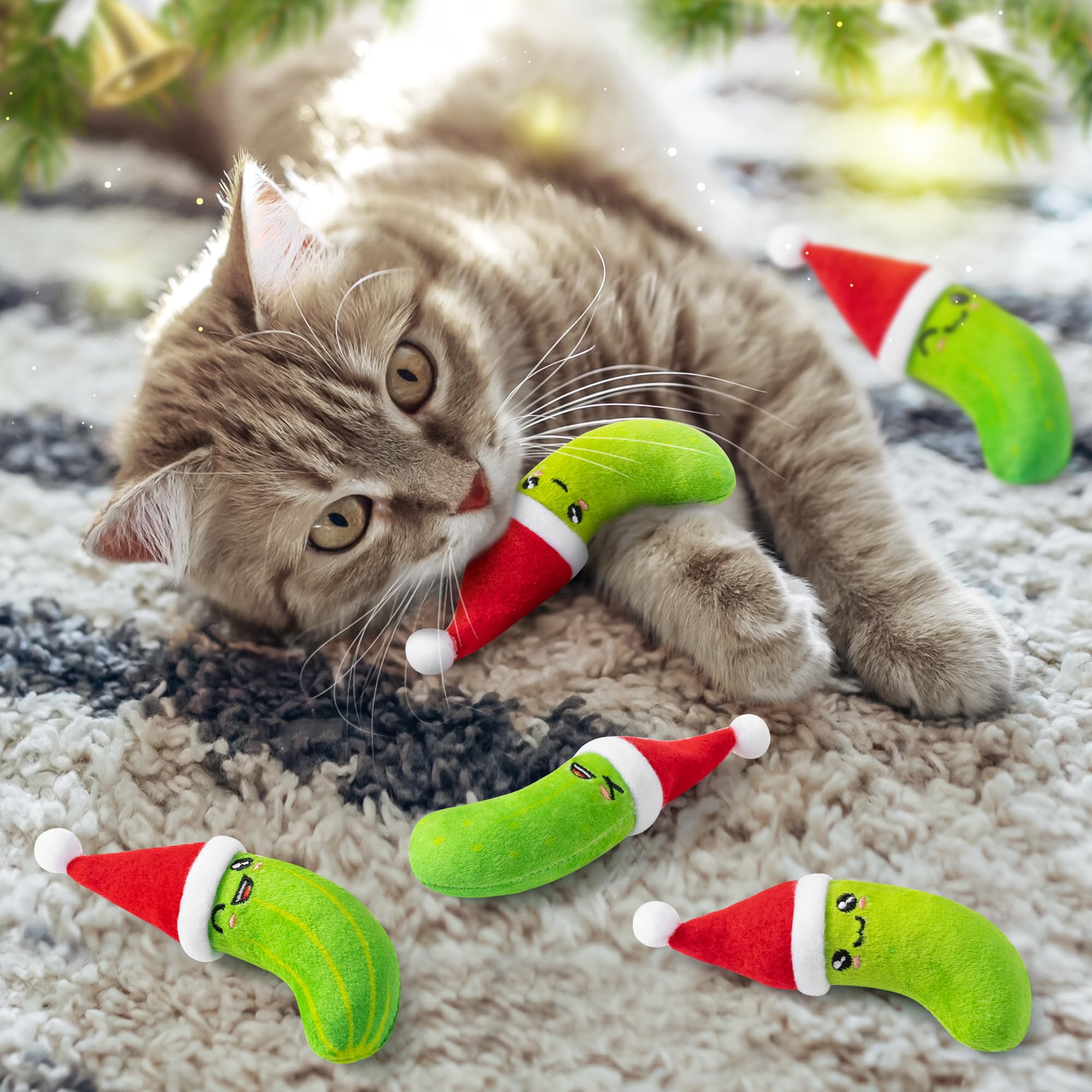 5 Catnip Christmas Pickles