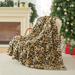 Leopard Print Faux Fur Blanket
