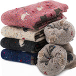 Kitty Hearts Merino Wool Socks (5 Pairs)