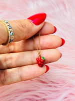 Tiny Raspberry Necklace