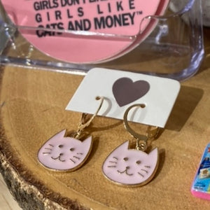 Kitty Cat Huggie Earrings