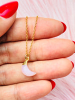 Peruvian Opal Moon Necklace