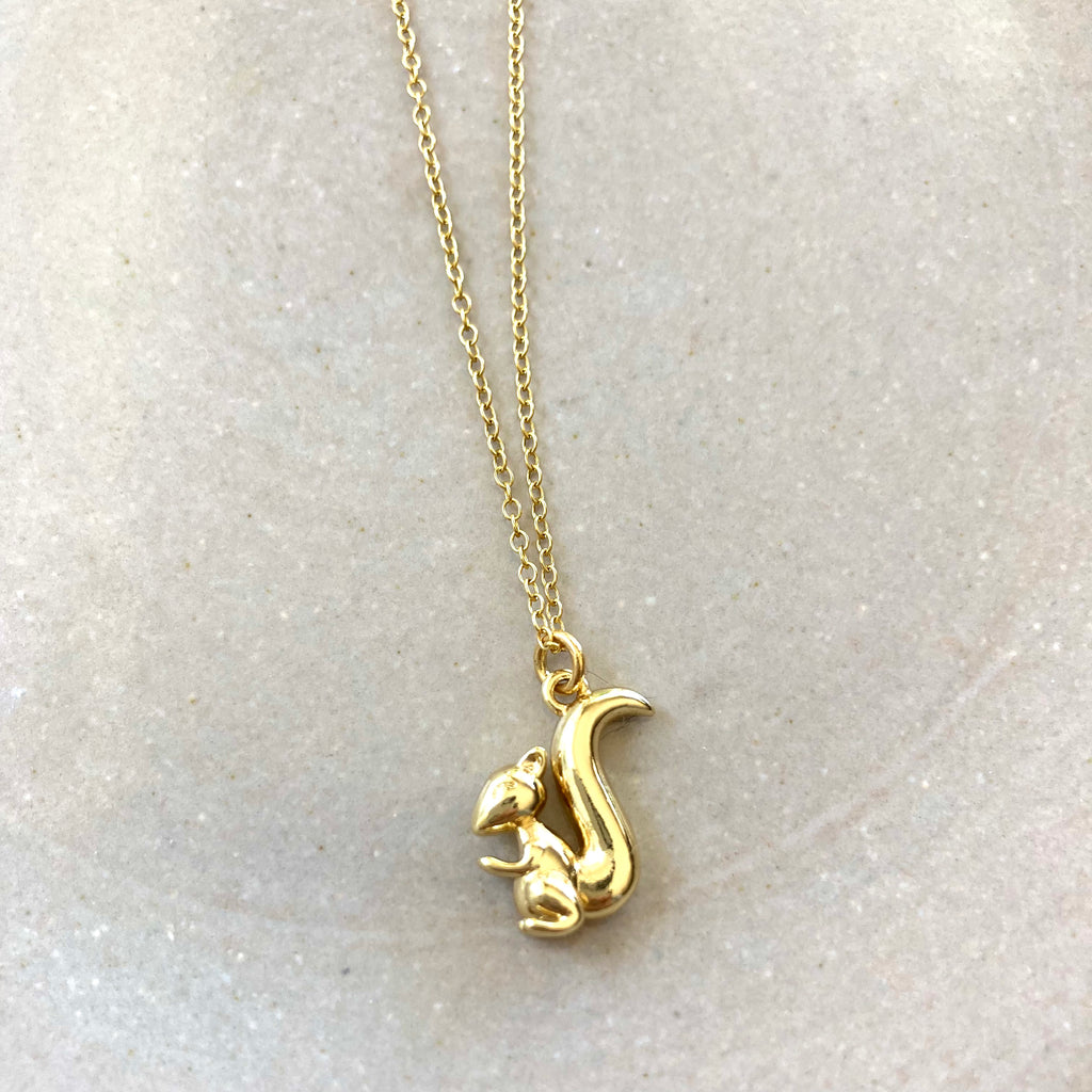 Tiny Squirrel Necklace