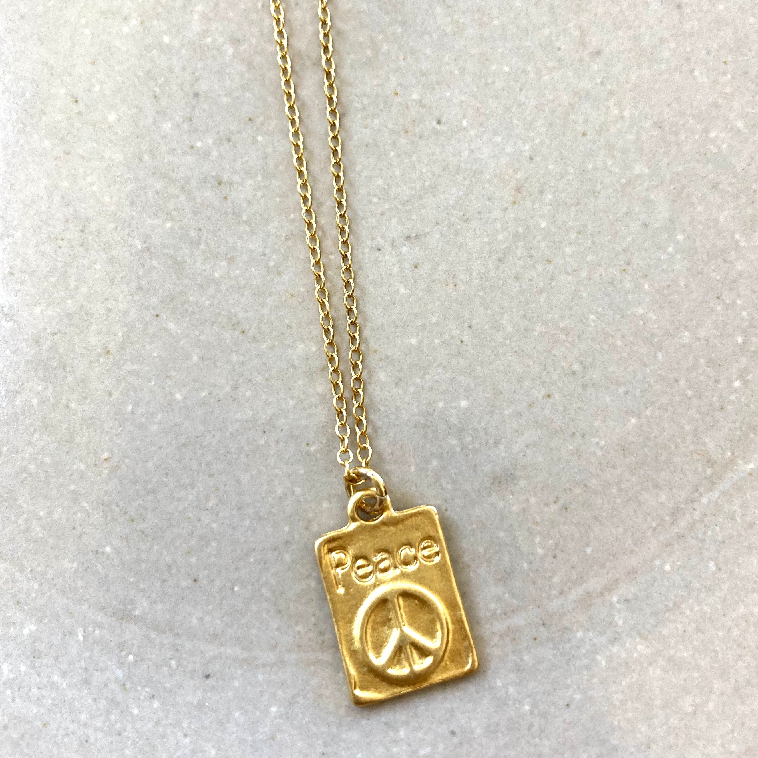 Peace Card Necklace
