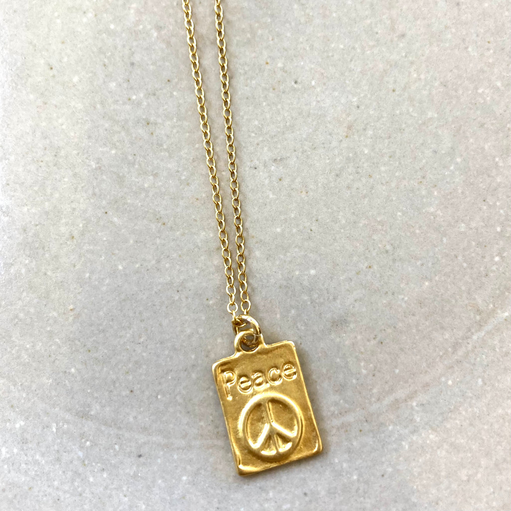 Peace Card Necklace
