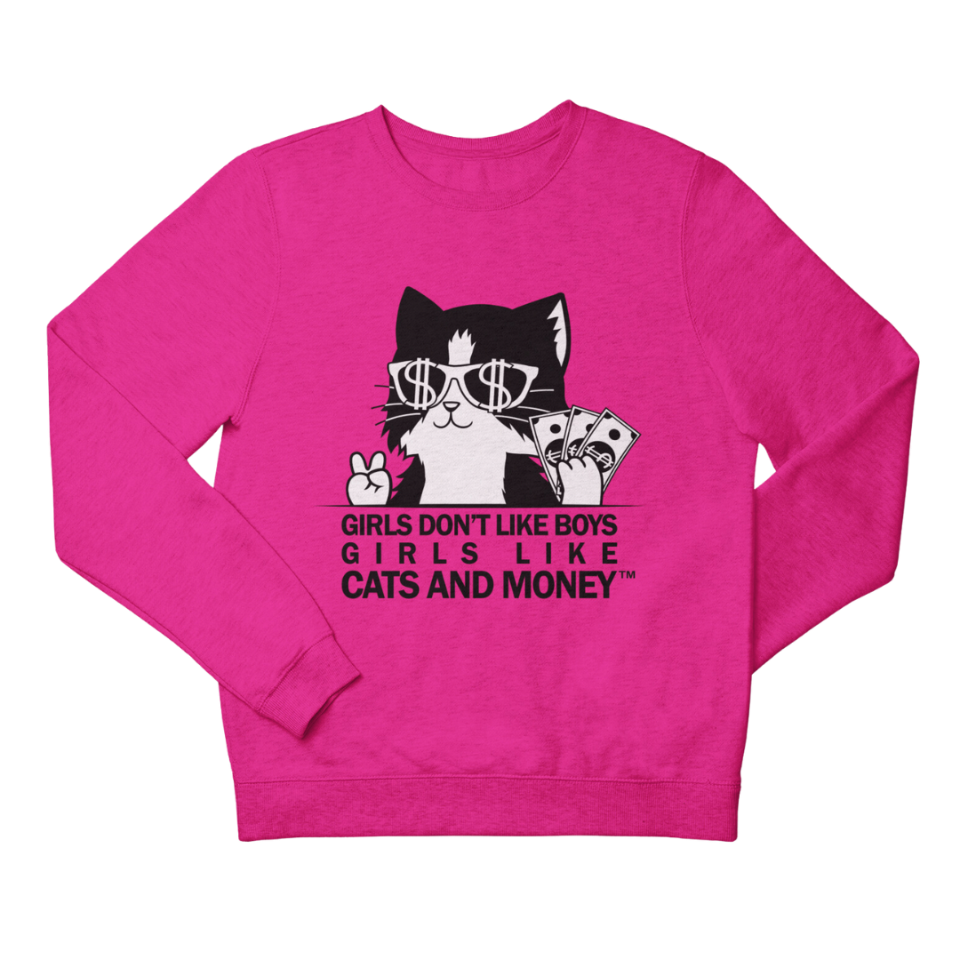 Magenta Kitty Cat Sweatshirt Cats And Money