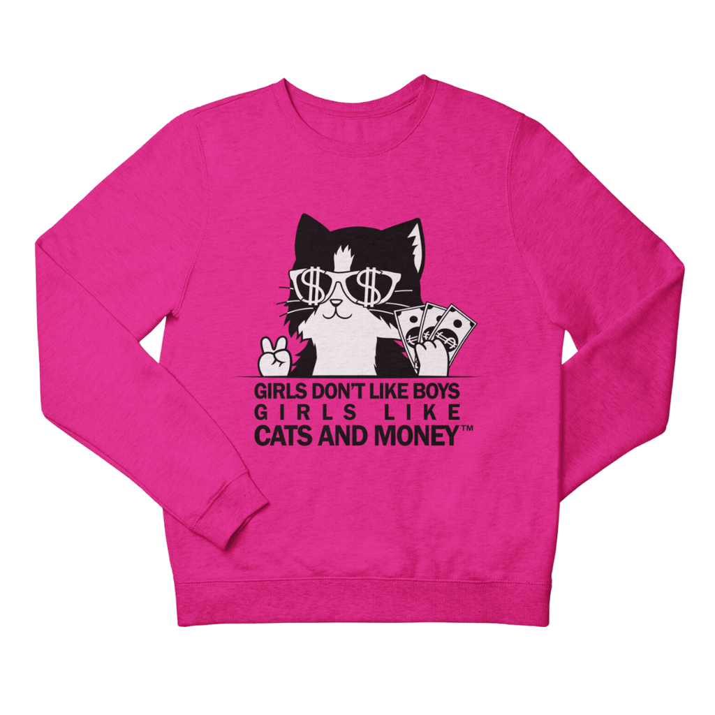 Magenta Kitty Cat Sweatshirt