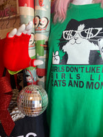 Unisex Kitty Cat Tee - Holly Green