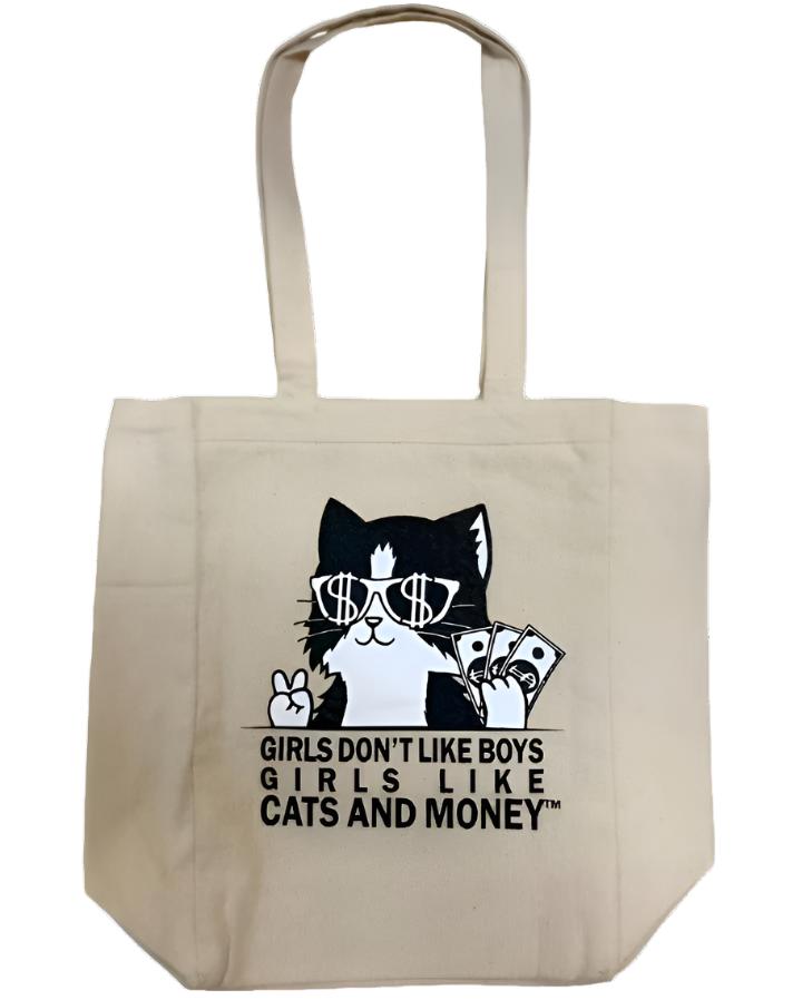 Canvas Kitty Cat Tote Bag