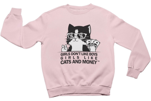 Light Pink Kitty Cat Sweatshirt