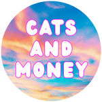 *NEW!* Cats And Money Sticker - Sunset Sky